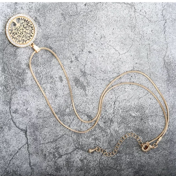 Tree Of Life Crystal Round Small Pendant Necklace - Picture 5 of 6